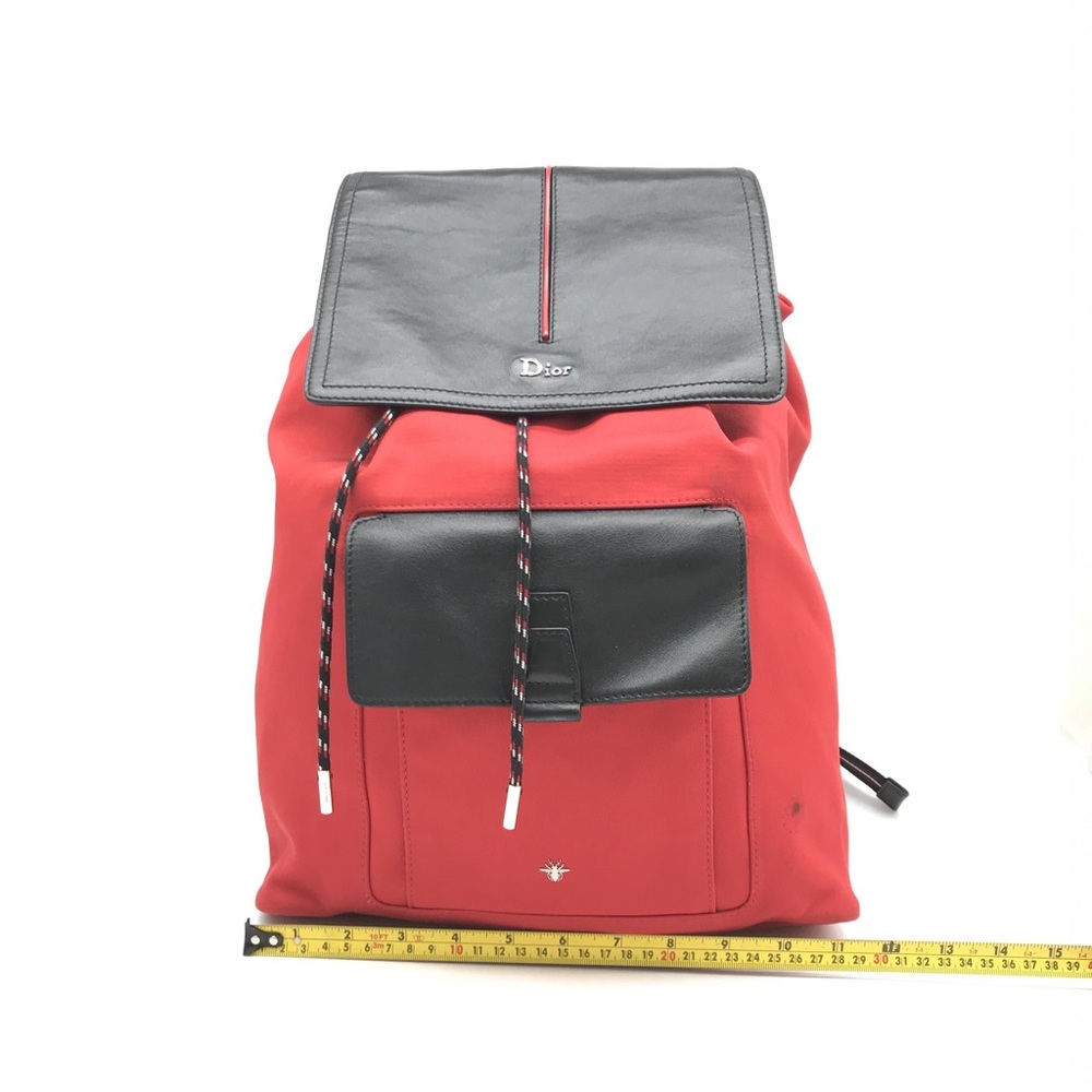 Dior Bumblebee Leather Flap Backpack - Picture 7 of 9